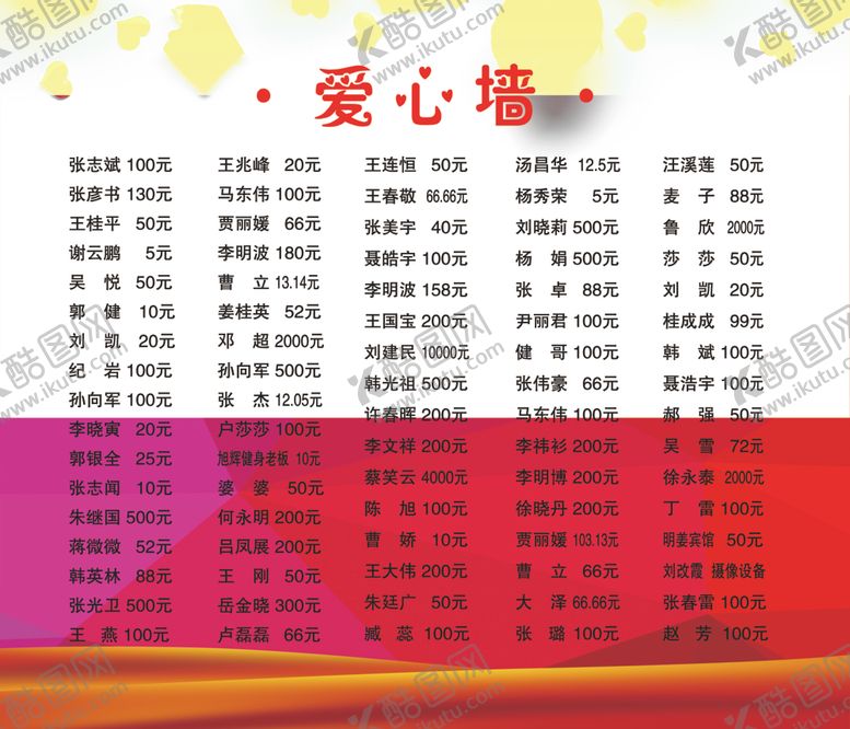 编号：41228810302012565241【酷图网】源文件下载-爱心墙