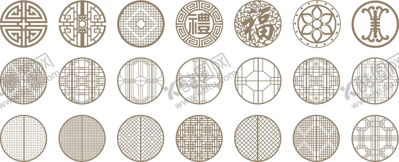 编号：56214201141215491543【酷图网】源文件下载-古风中式窗花