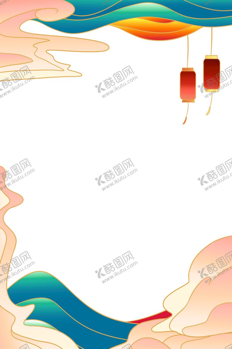 编号：04873910101033145719【酷图网】源文件下载-国潮花边背景