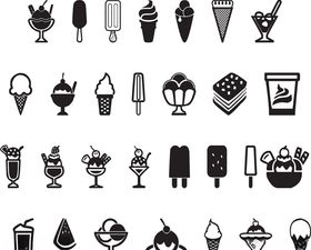 夏日冰淇淋icon图标贴纸