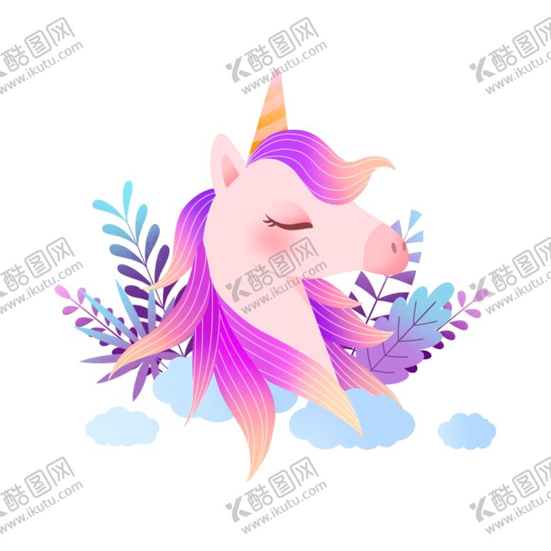 编号：85497909210025486818【酷图网】源文件下载-创意卡通独角兽形象