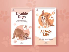 可爱狗狗主题封面设计