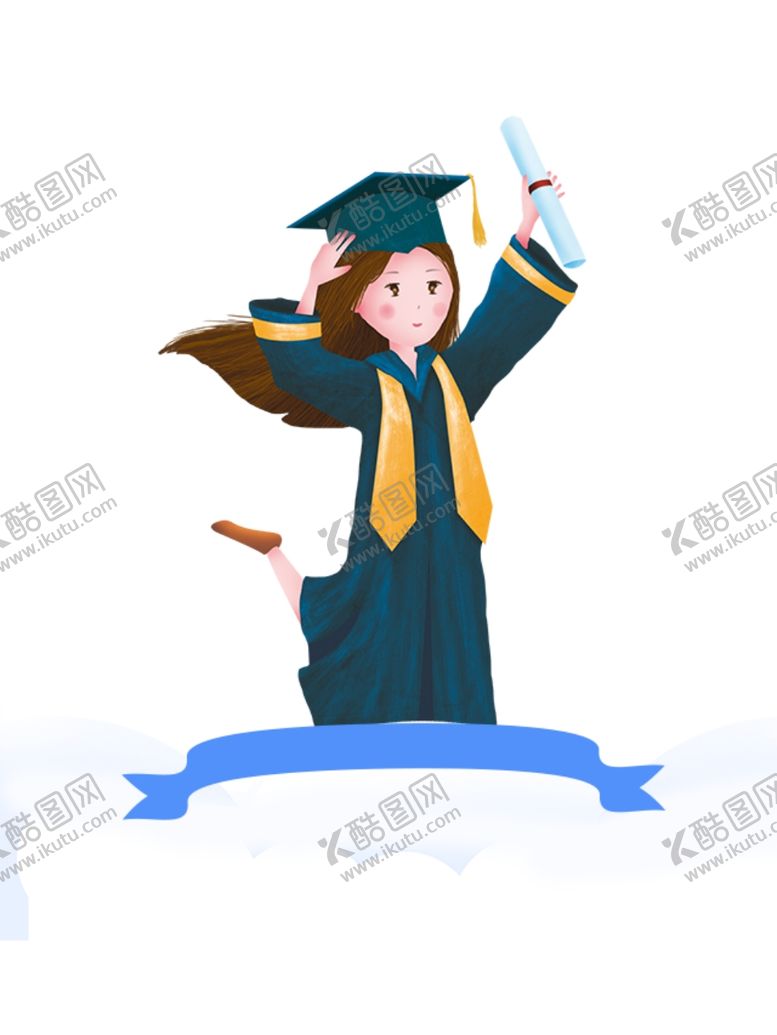 编号：21079005120548493731【酷图网】源文件下载-毕业小女孩