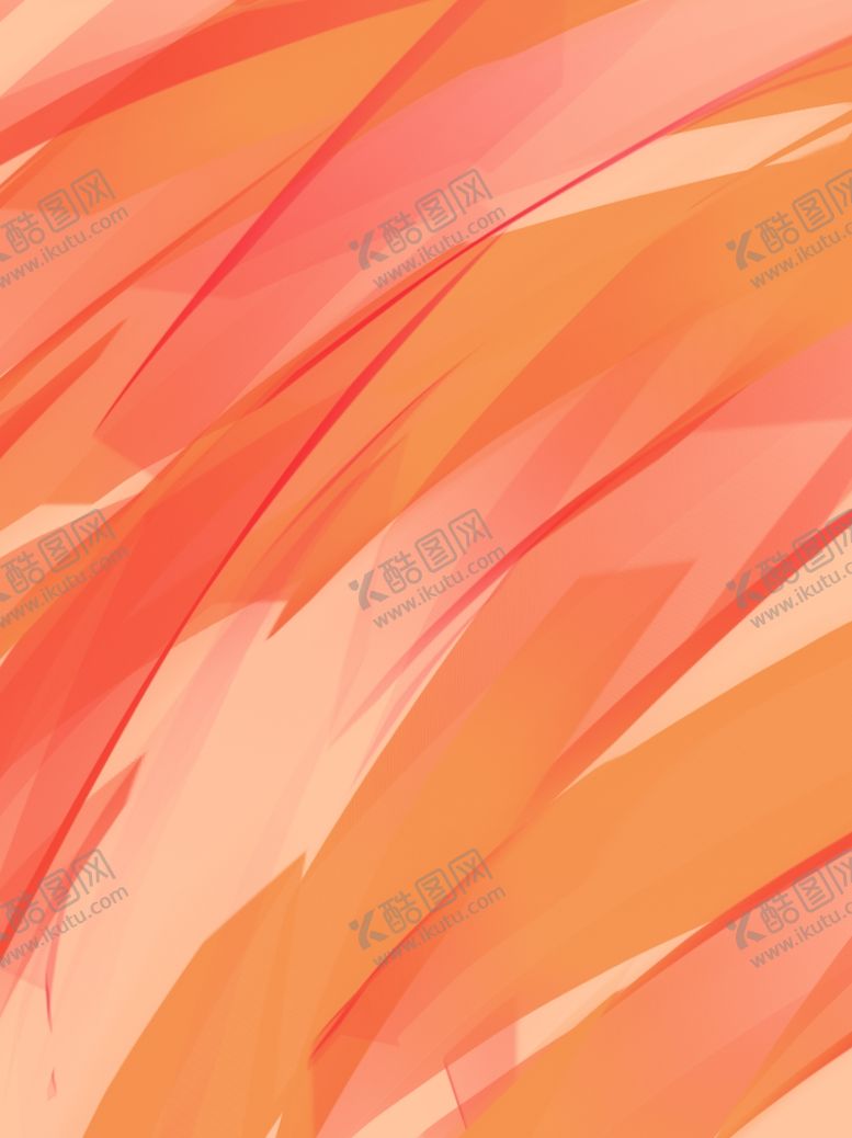 橙色背景梦幻线条简洁主图