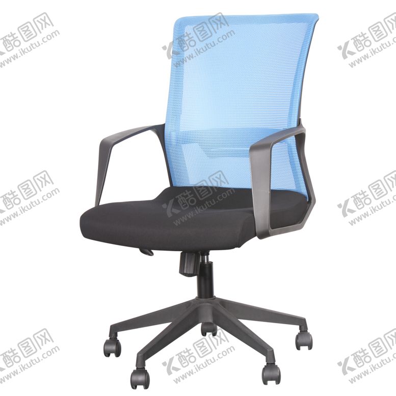 编号：88154409280747482733【酷图网】源文件下载-浅蓝色时尚轮滑办公椅45度