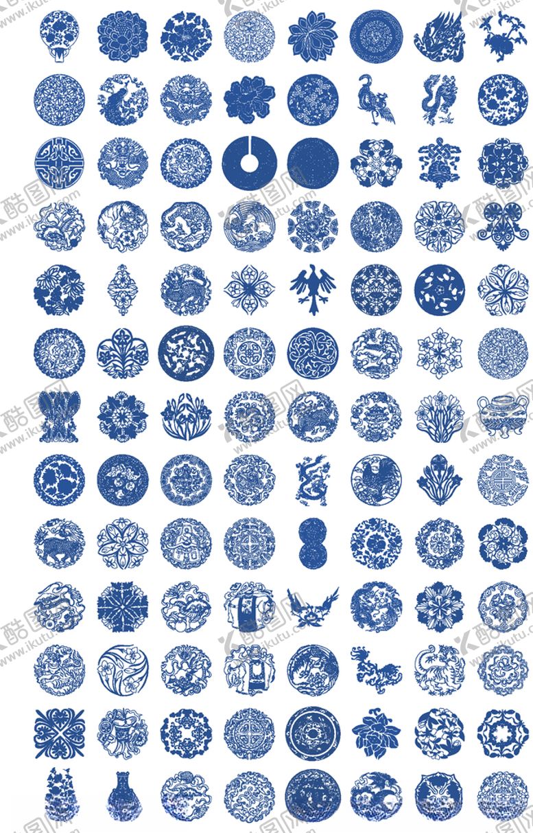 编号：81101709192235083127【酷图网】源文件下载-青花瓷纹理