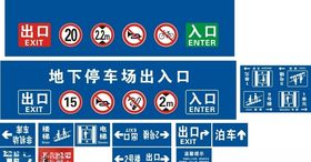 地下停车龙门牌电梯楼梯