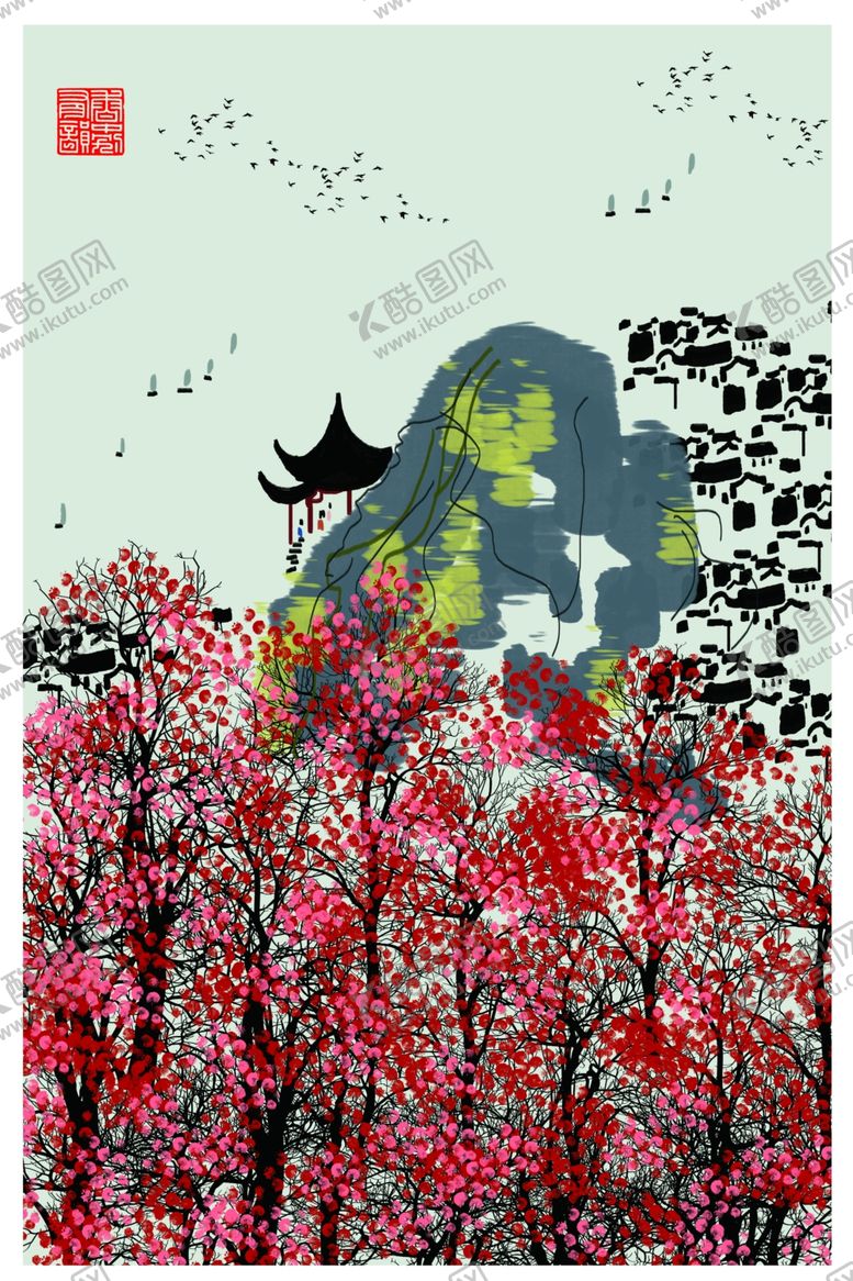 编号：10929609092108577454【酷图网】源文件下载-中式装饰画