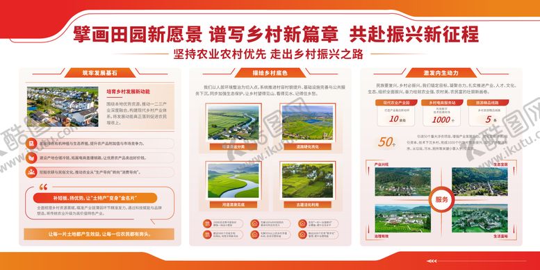 编号：32720902041711349760【酷图网】源文件下载-乡村振兴谱写乡村新篇章展板