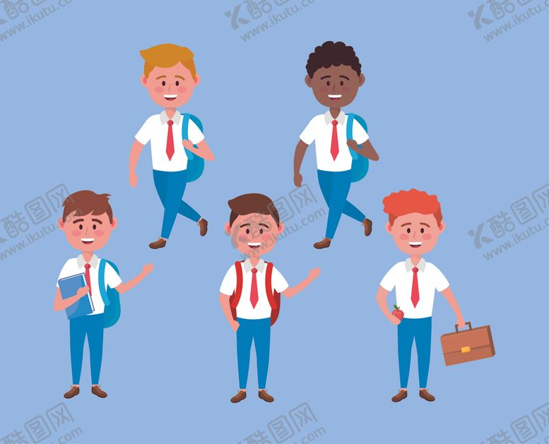 编号：71726010061849465817【酷图网】源文件下载-学生日常生活主题插画