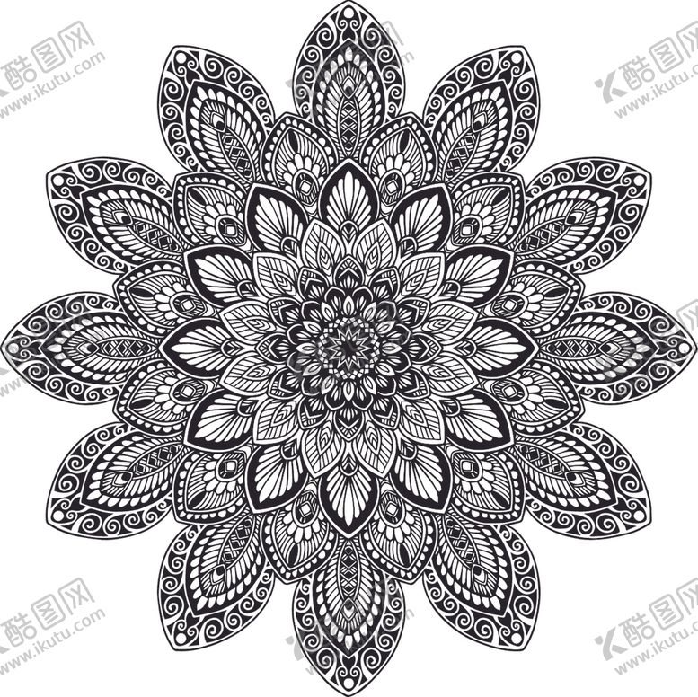 编号：16880710291034137844【酷图网】源文件下载-曼陀罗花纹