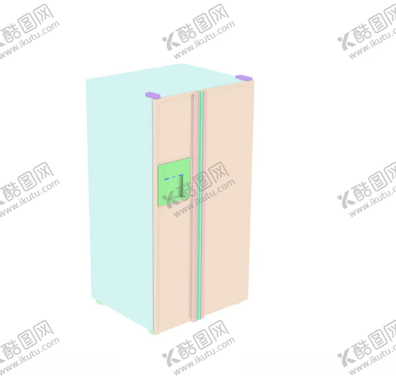 编号：38834512300020223627【酷图网】源文件下载-3D电冰箱模型