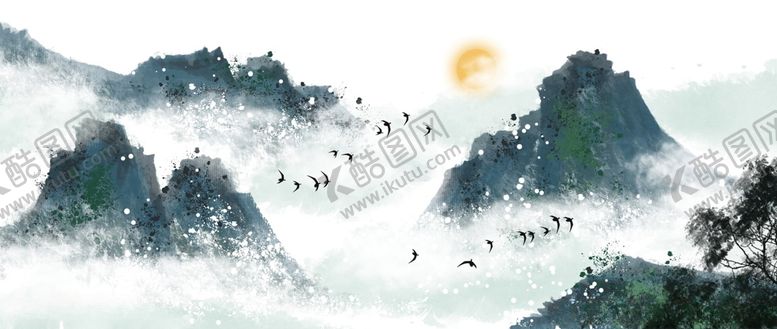 编号：17965805171952031836【酷图网】源文件下载-中国风山水背景