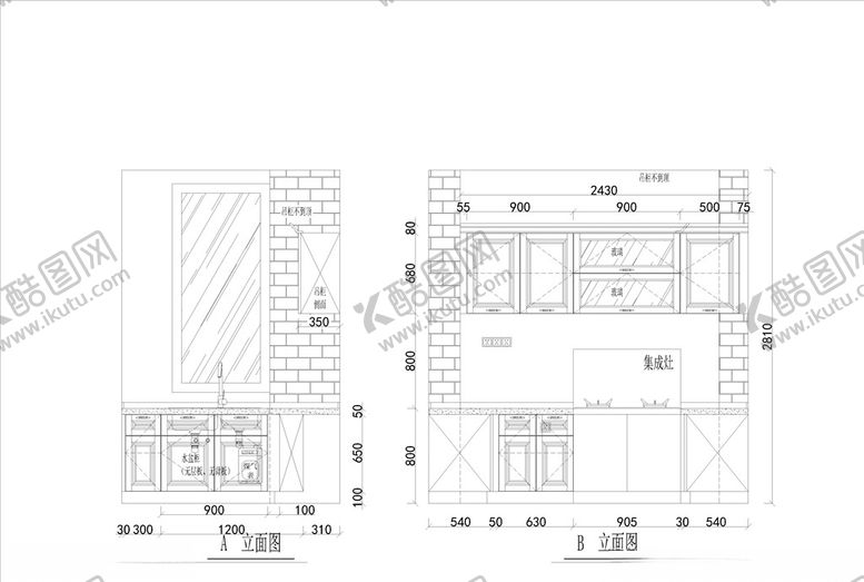 编号：49046409182336582549【酷图网】源文件下载-厨房cad立面