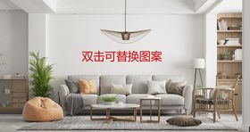 卧室效果图 壁画样机 产品主图