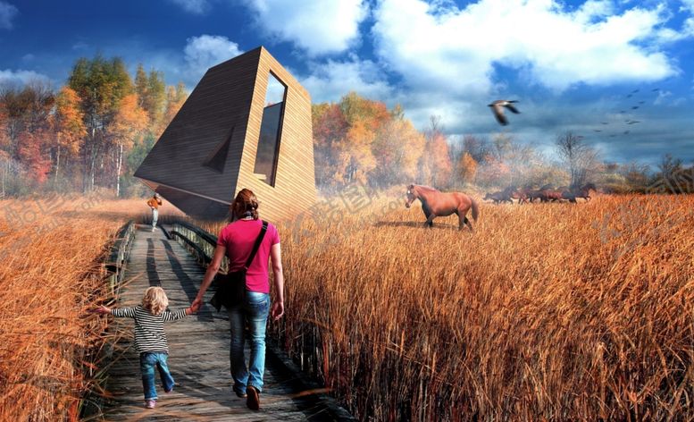 编号：54609409191720098869【酷图网】源文件下载-室外建筑景观设计效果图