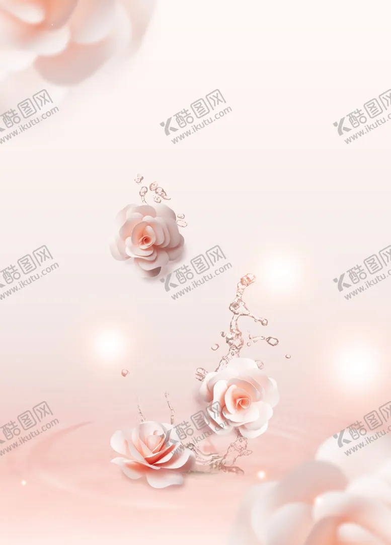 编号：22005510191518579186【酷图网】源文件下载-立体玫瑰花背景