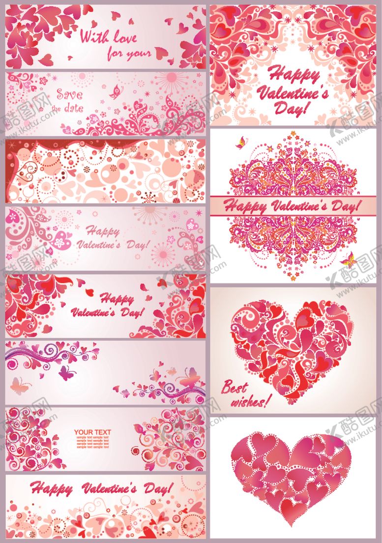 编号：46810907010409267391【酷图网】源文件下载-情人节广告元素