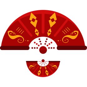 扇子工具图标图形标志素材