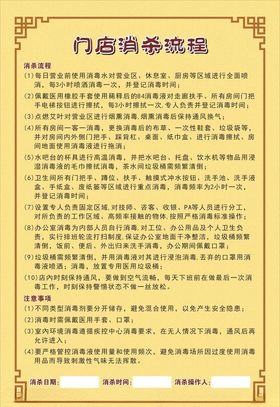 门店消杀流程