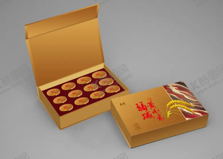 编号：20967302220624304963【酷图网】源文件下载-高档礼盒罐装包装样机