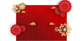 中国风背景创意水彩活动板