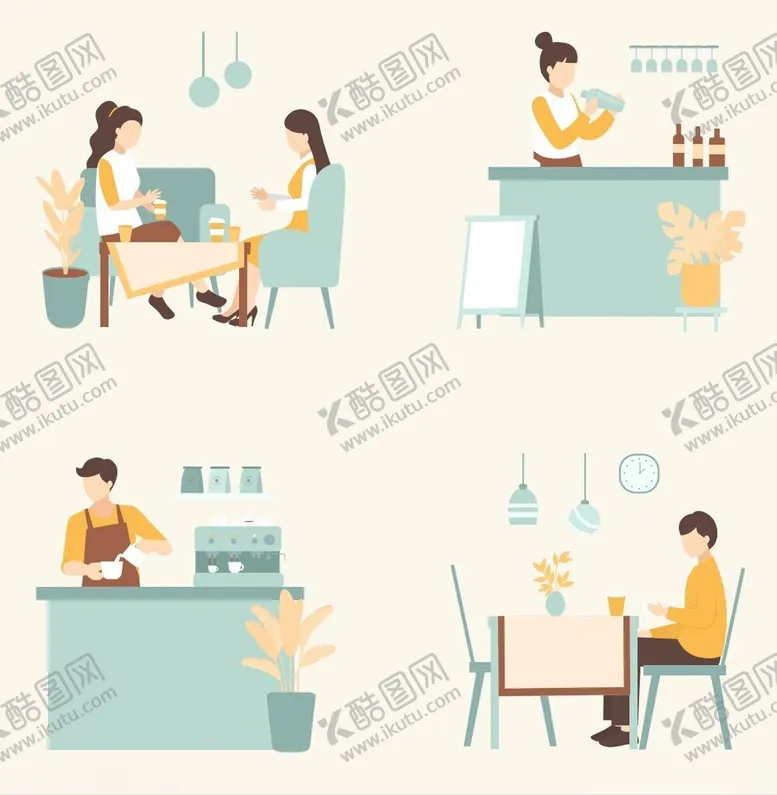 编号：38054206292358122584【酷图网】源文件下载-居家办公场景插画