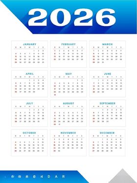 2026年日历模板
