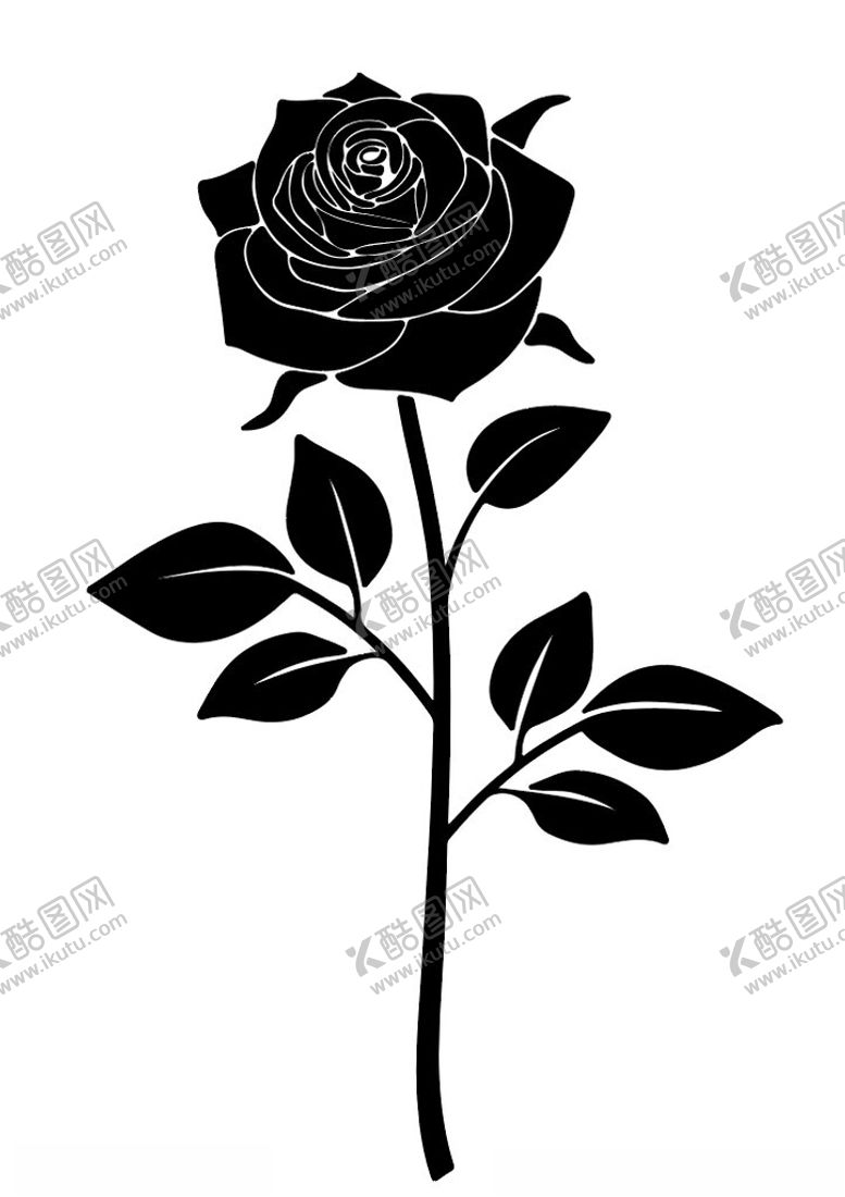 编号：84611702201520568872【酷图网】源文件下载-一束玫瑰剪影