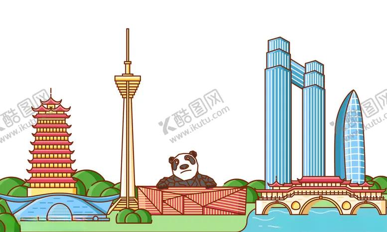 编号：38852502051705096052【酷图网】源文件下载-成都矢量建筑