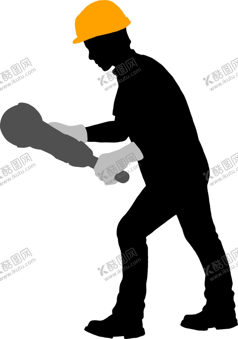 编号：26811706241554168549【酷图网】源文件下载-建筑工人剪影