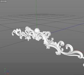 C4D模型欧式雕花