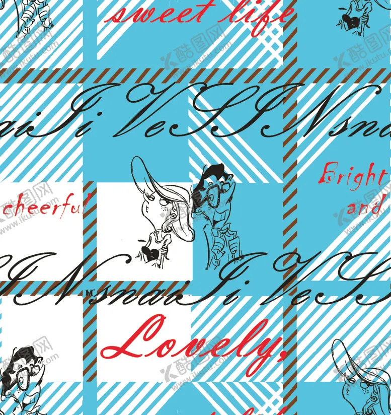 编号：26888204300447055939【酷图网】源文件下载-格子斜纹漫画