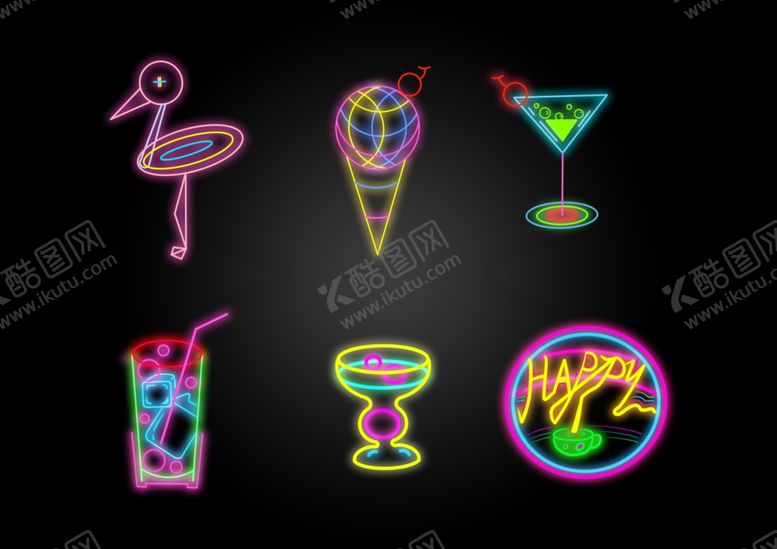 编号：50570510311859561396【酷图网】源文件下载-抖音背景元素发光霓虹灯