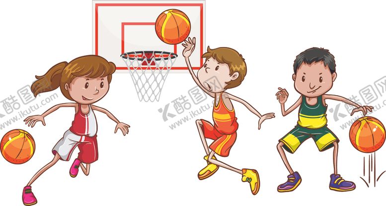 编号：56538709171254528329【酷图网】源文件下载-卡通蓝球儿童