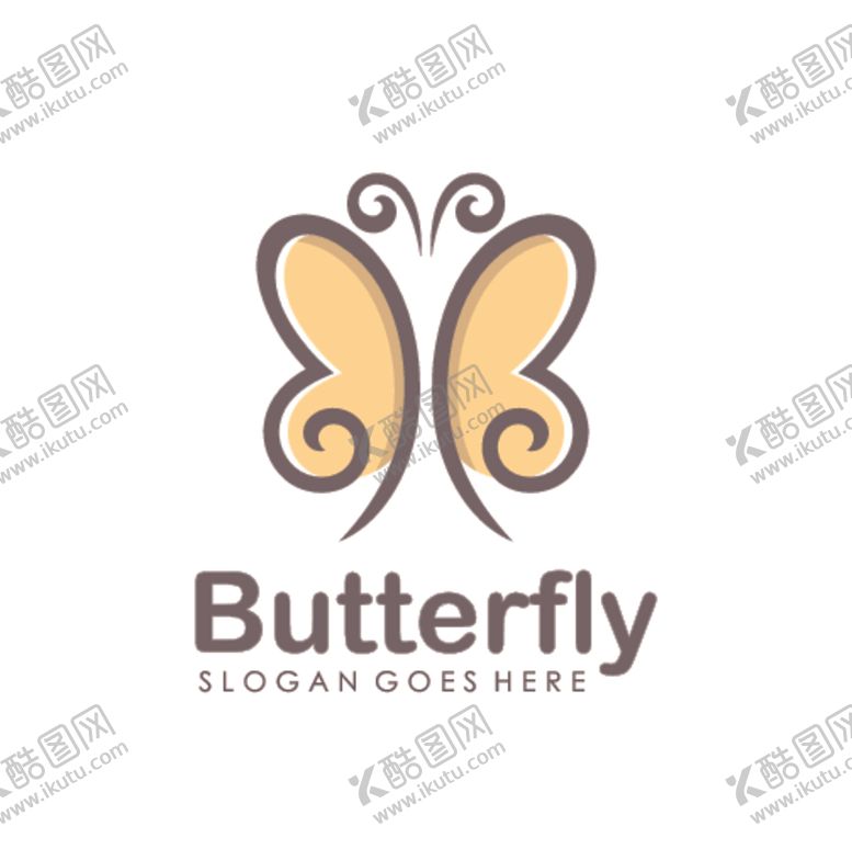 编号：62513107041834479649【酷图网】源文件下载-蝴蝶logo