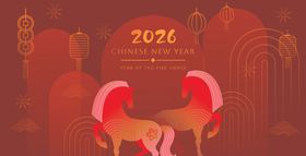 2026马年喜庆插画场景