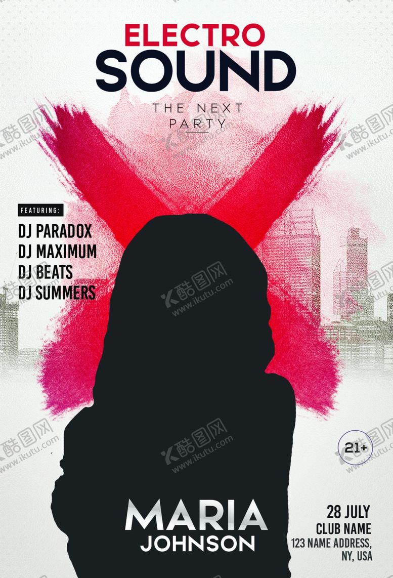 编号：97283509211000059997【酷图网】源文件下载-夜店海报