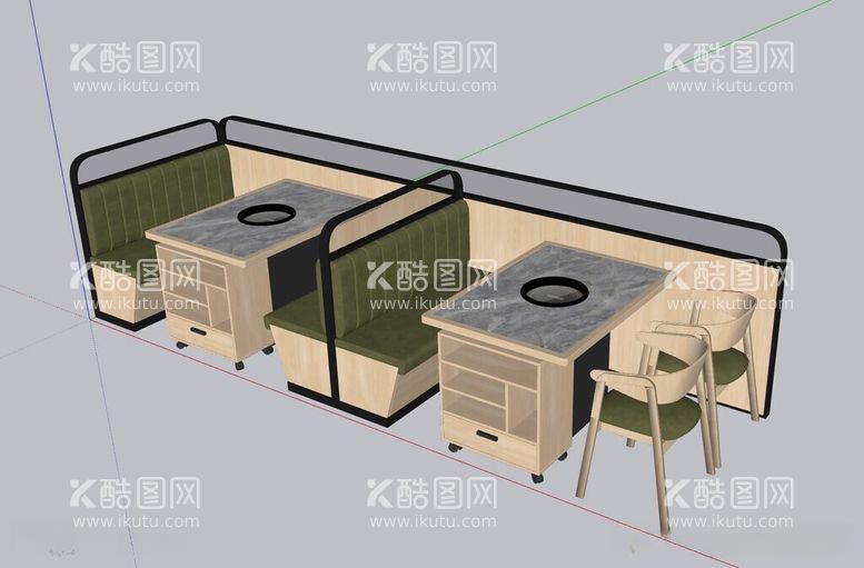 编号：73734112181414153266【酷图网】源文件下载-火锅店桌椅模型