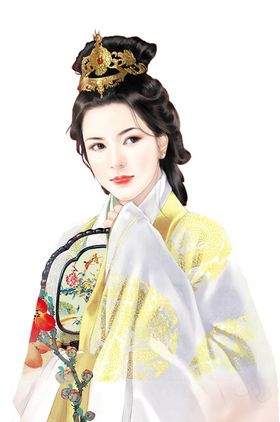 古装帅哥美女插画图片 