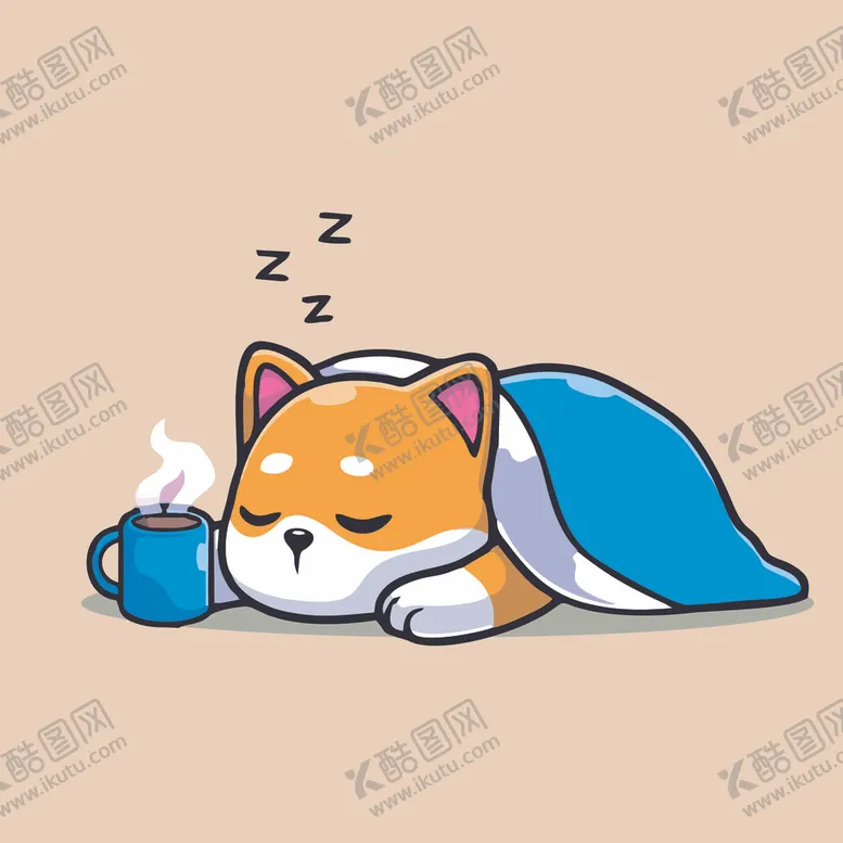 编号：27194601310657494636【酷图网】源文件下载-可爱秋田犬矢量卡通插画