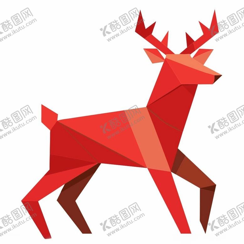 编号：57349802260740481207【酷图网】源文件下载-折纸设计的驯鹿