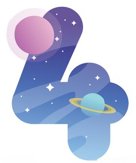 蓝紫色天空数字9