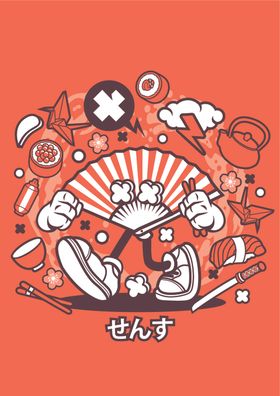 嘻哈创意卡通印花图案