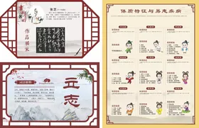 镂空雕花角花中国风展板背景样式