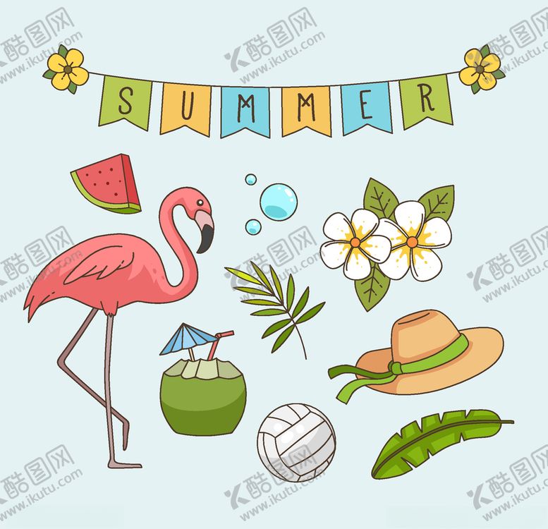 编号：37621007040507245504【酷图网】源文件下载-夏日元素