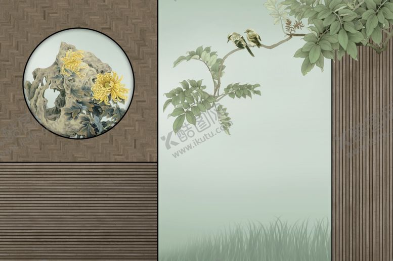 编号：18837704021709023664【酷图网】源文件下载-工笔花鸟画