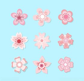 粉色桃花创意图案