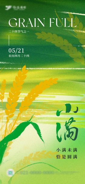 小满节气国风海报