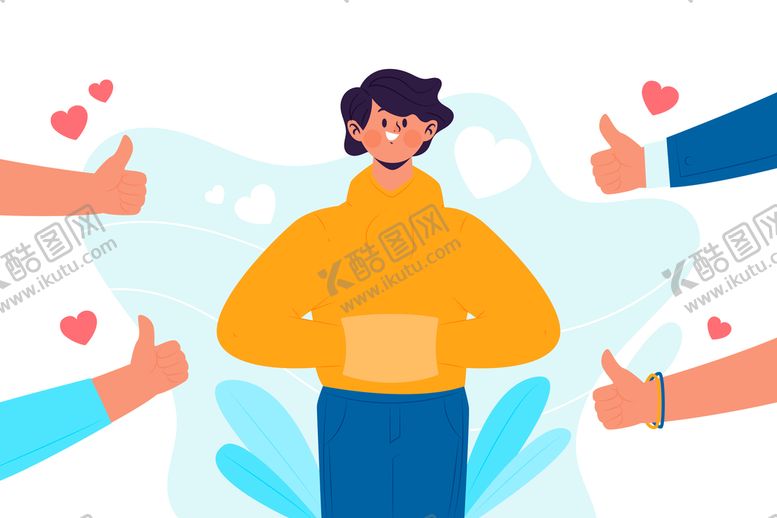 编号：87190510142152481598【酷图网】源文件下载-点赞插画